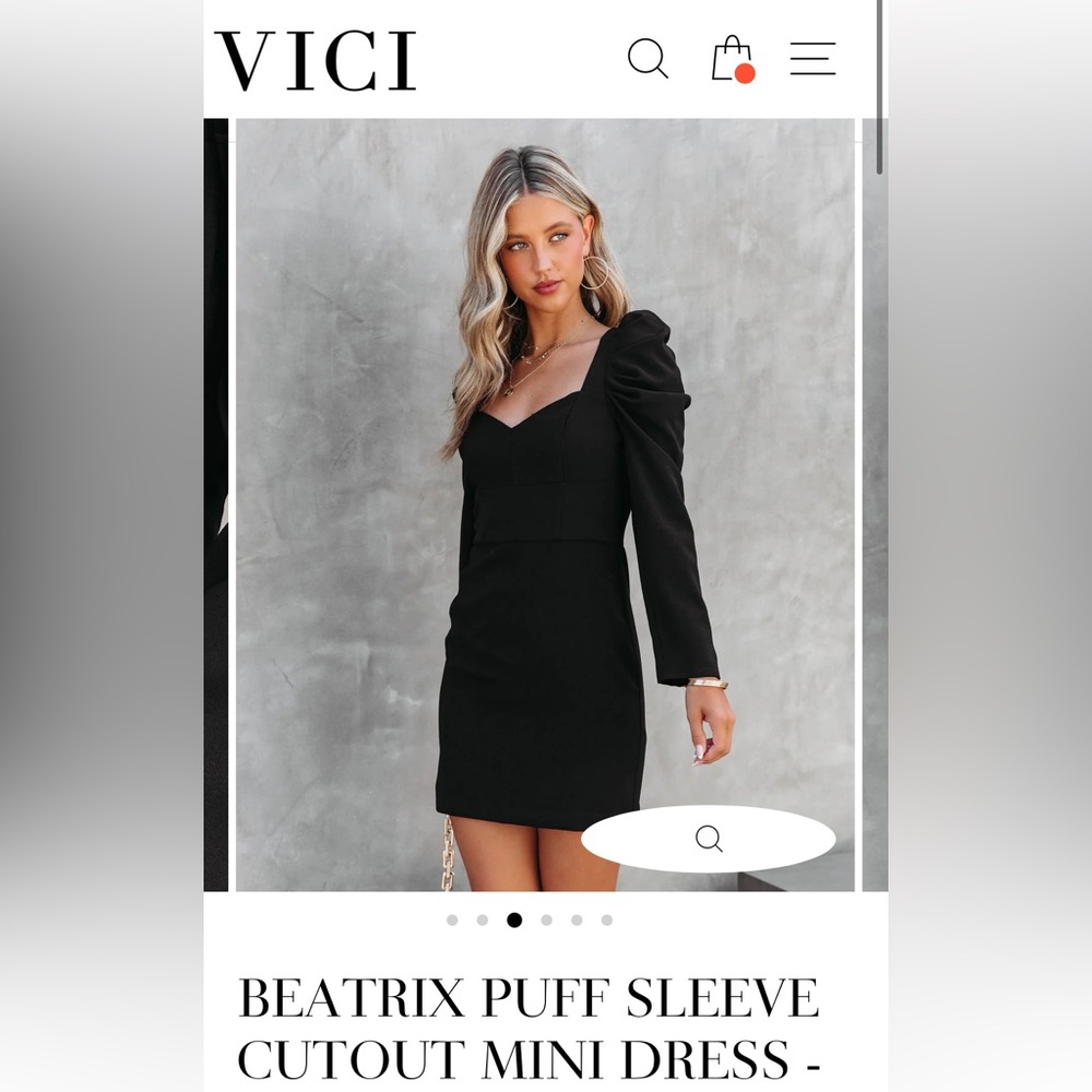 NWT black puff sleeve party dress. Perfect for date night or a girls night out